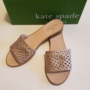 NWT Kate Spade Rose Gold Leather Sandals